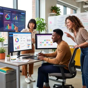 Agency team managing social media strategy