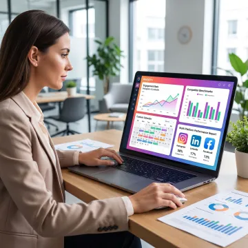 Strategist analyzing social media performance