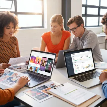 Brand and creator collaborating on campaign content