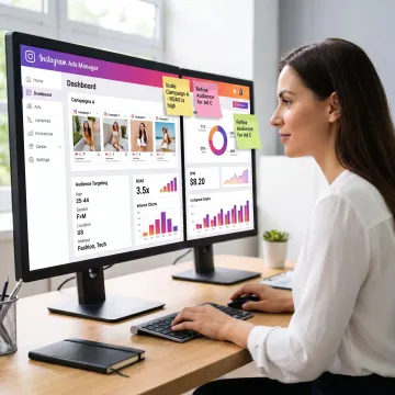 Instagram ads campaign management dashboard and creative planning