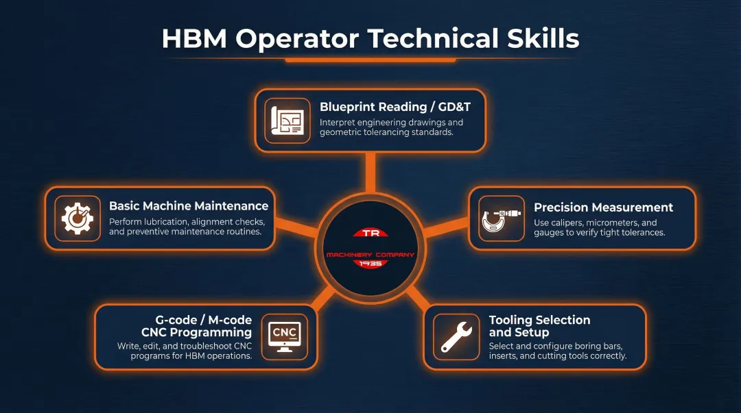 HBM operator core technical skills blueprint reading CNC programming measurement breakdown