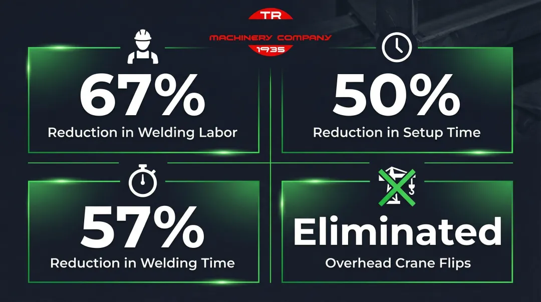 Nailor Industries adjustable welding fixture ROI statistics showing labor and time reductions