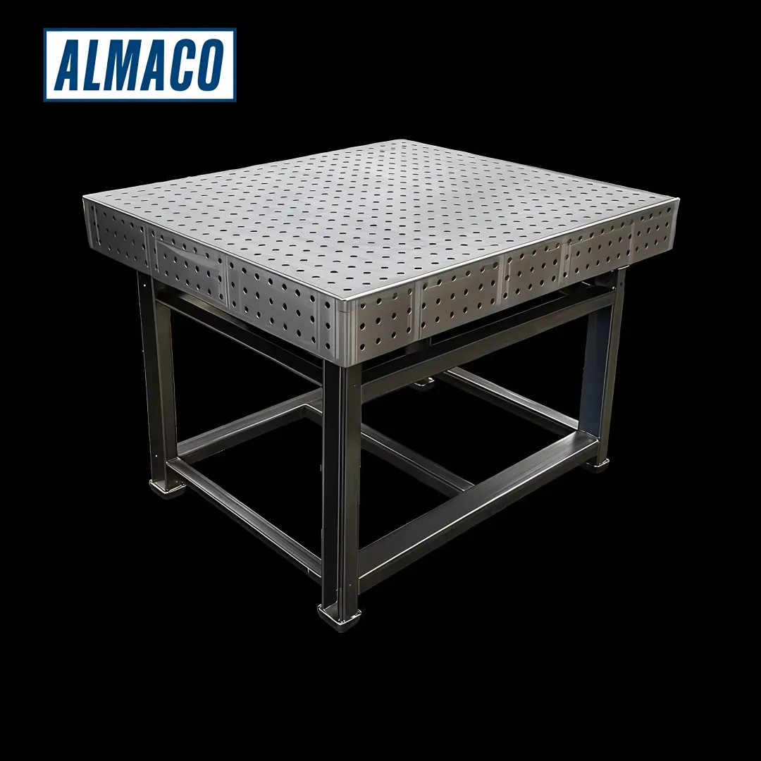 Welding Table with 16mm Holes and 2 Inch Grid Pattern