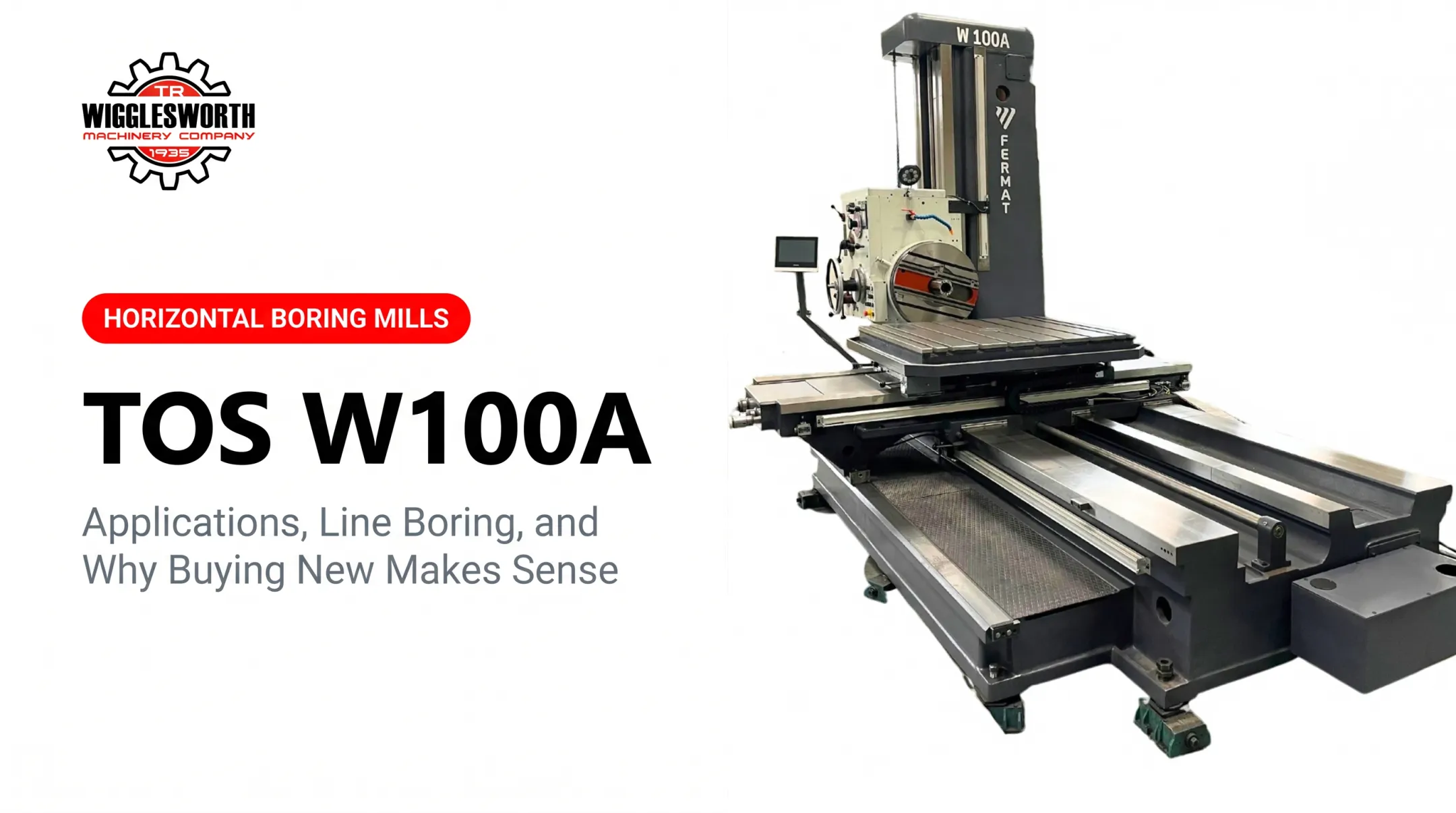 TOS W100A horizontal boring mill applications and the case for line boring