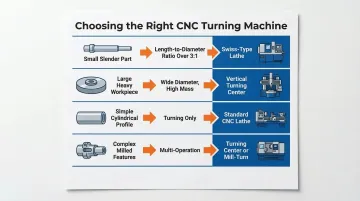 CNC turning machine selection guide matching part geometry to machine type