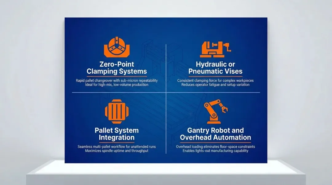 Four workholding strategies to maximize traveling column machine productivity and throughput