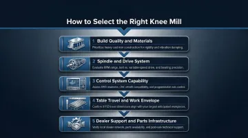 Five-criteria knee mill evaluation framework process flow for machine selection