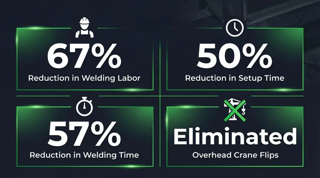 Nailor Industries adjustable welding fixture ROI statistics showing labor and time reductions