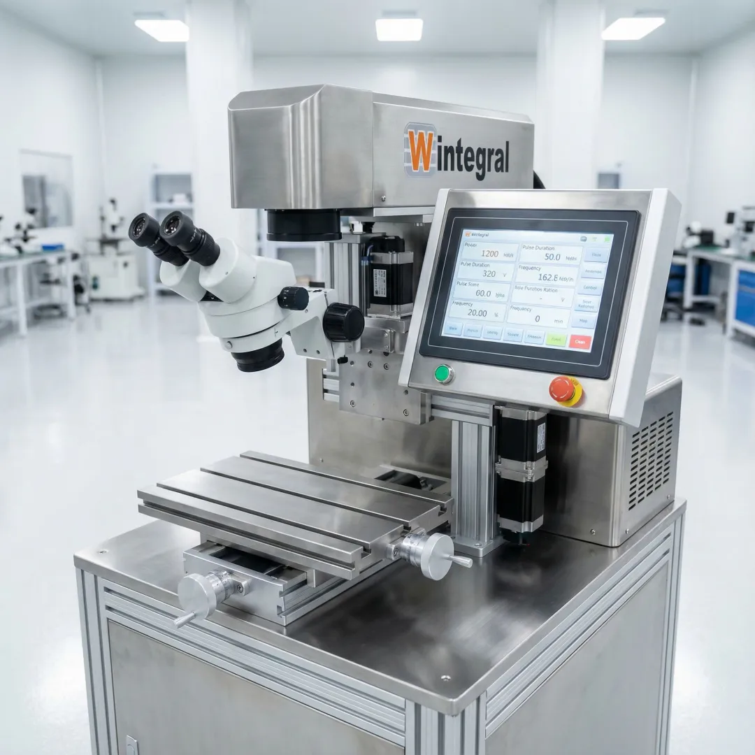 Laser welding equipment with microscope positioning system and precision worktable