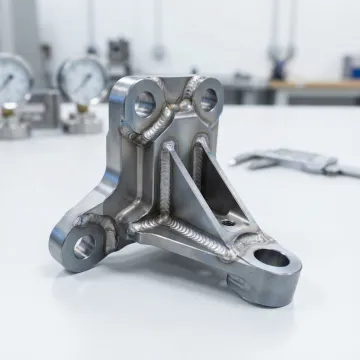 Aerospace-grade titanium component welded assembly for defense application