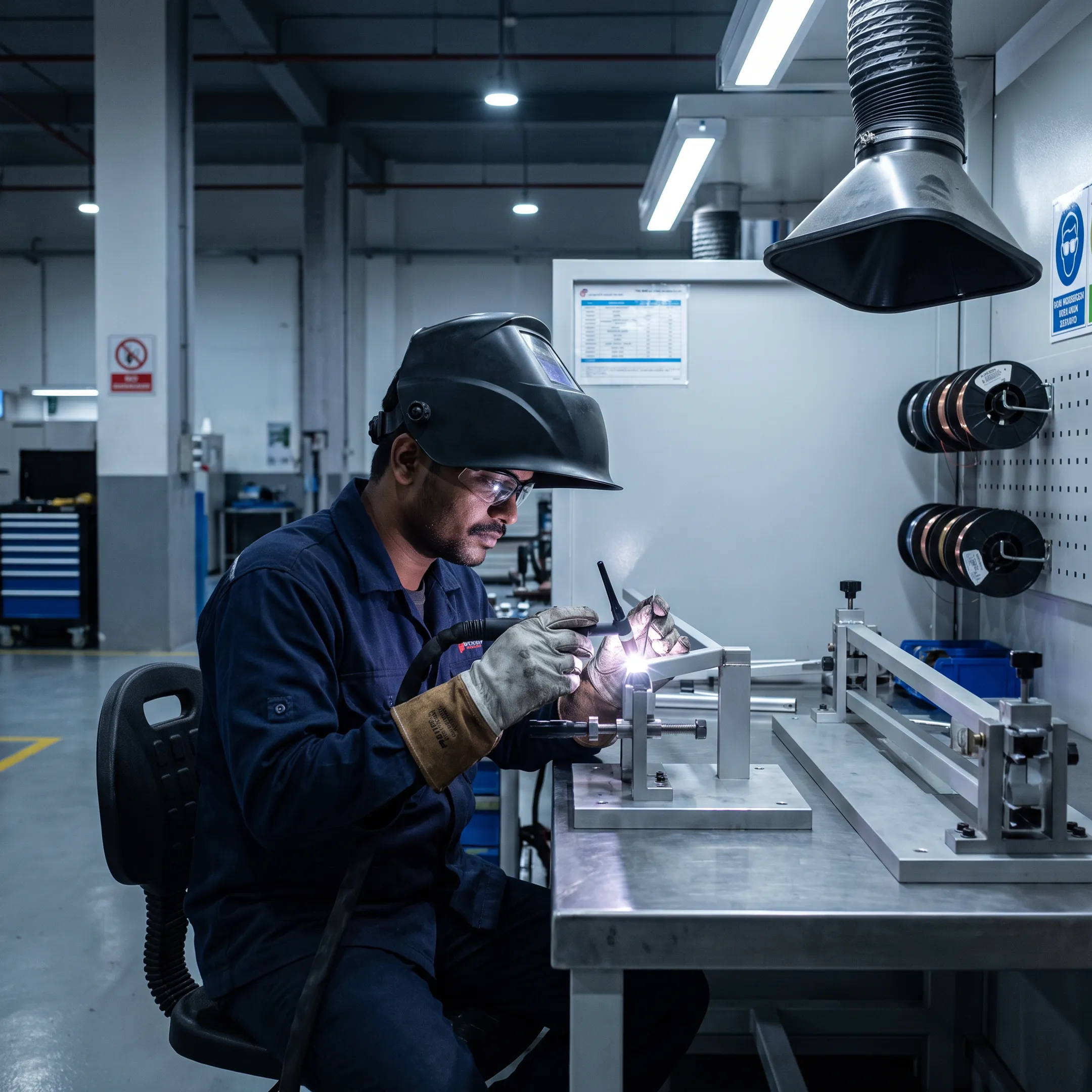 Precision welding of an aircraft structural component
