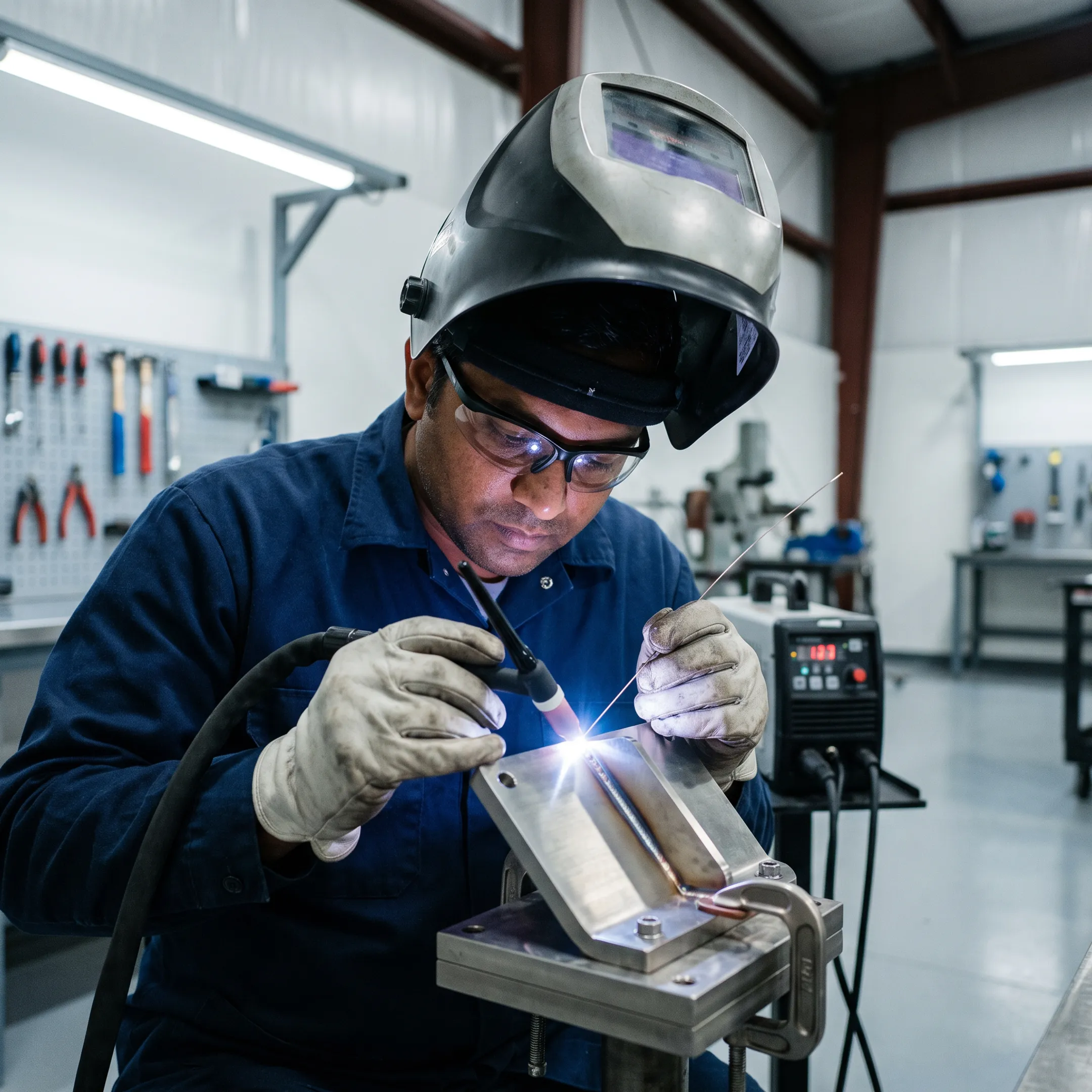 Precision welding of titanium aerospace component