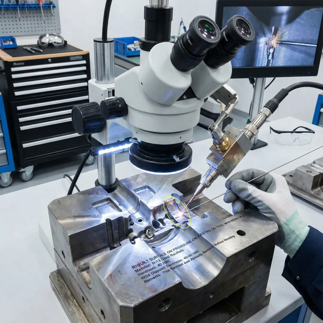 Precision mold restoration using advanced micro-welding technology
