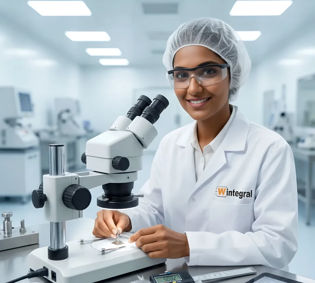 Medical welding quality control inspection under magnification