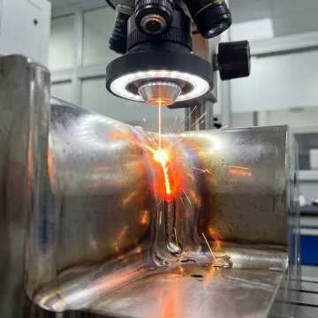 Precision laser welding operation on industrial mould component