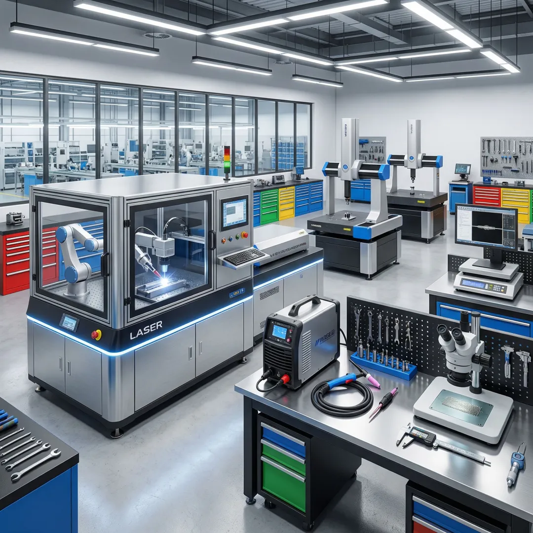 Advanced welding equipment in modern fabrication facility