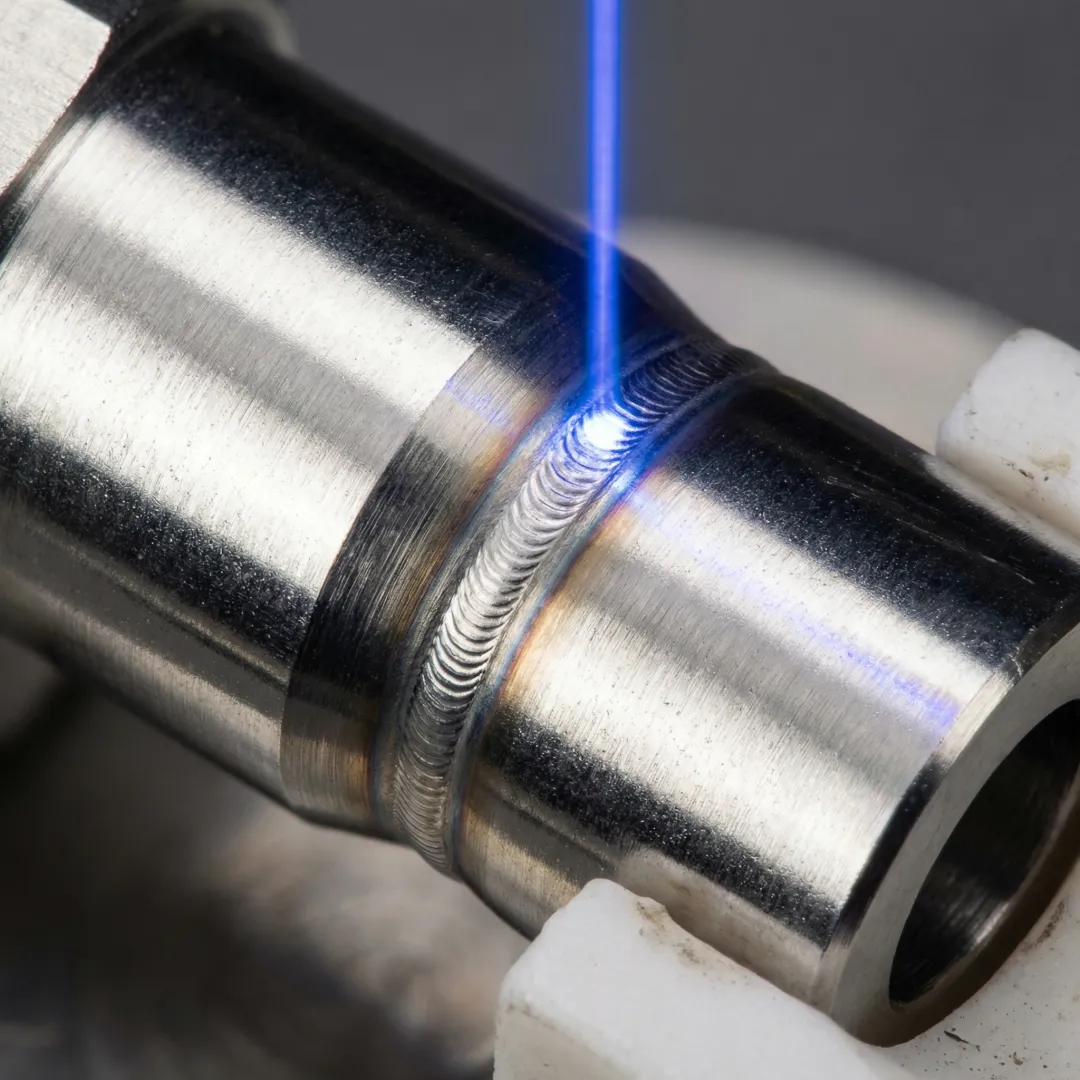 Precision laser welding of miniature stainless steel medical component