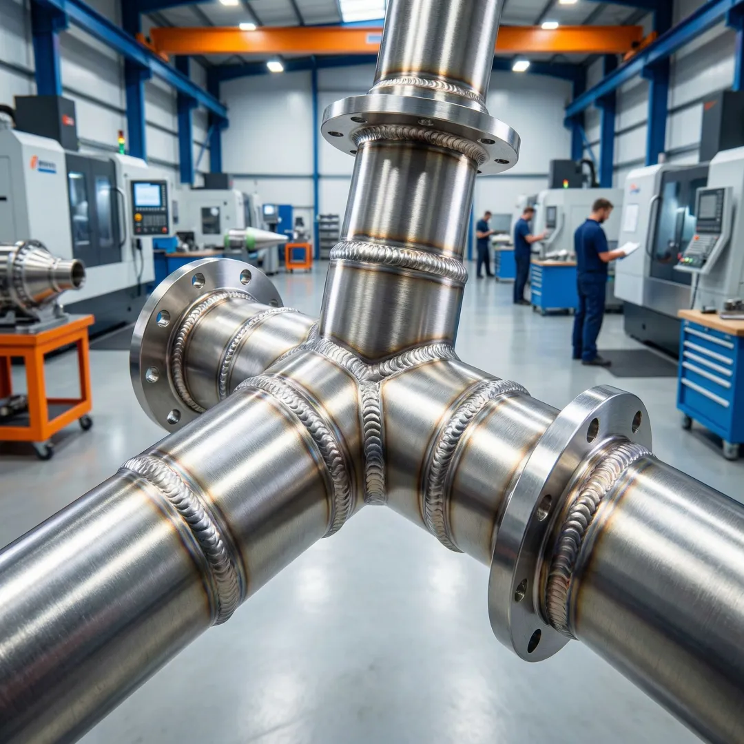 Aerospace-grade stainless steel TIG welded assembly