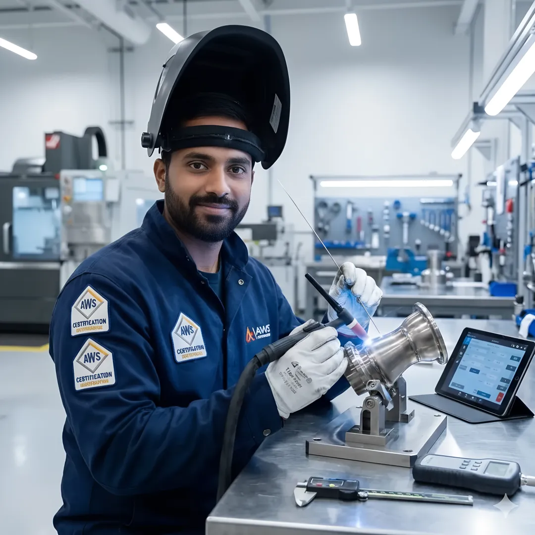 Defense component welding process workflow