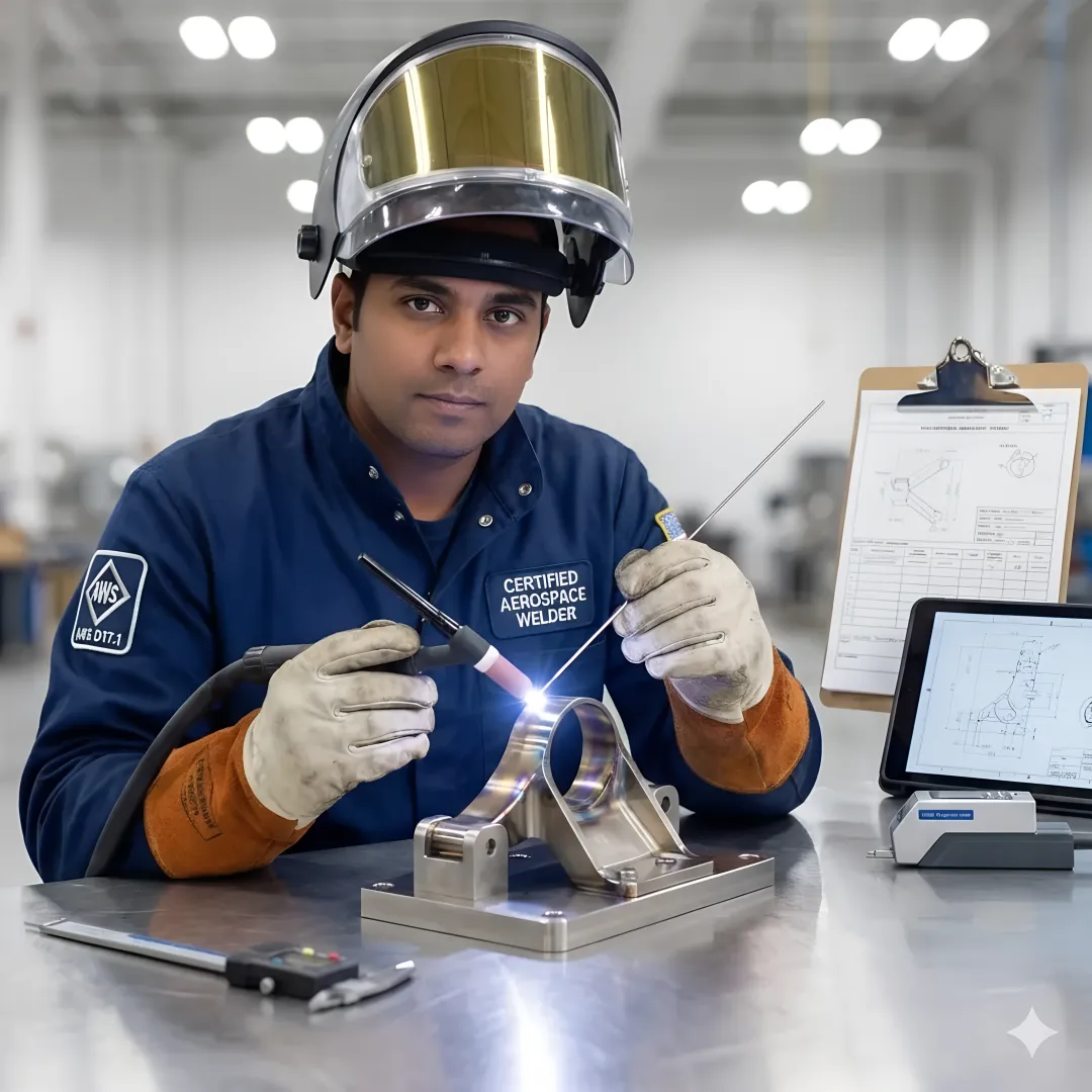 Step-by-step steel welding process workflow