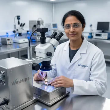 Precision laser welding of industrial components in modern facility