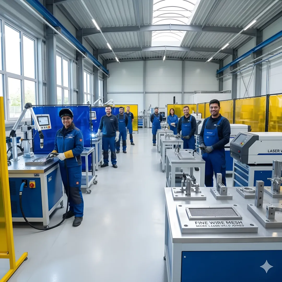 Precision welding and metal fabrication workshop with advanced equipment