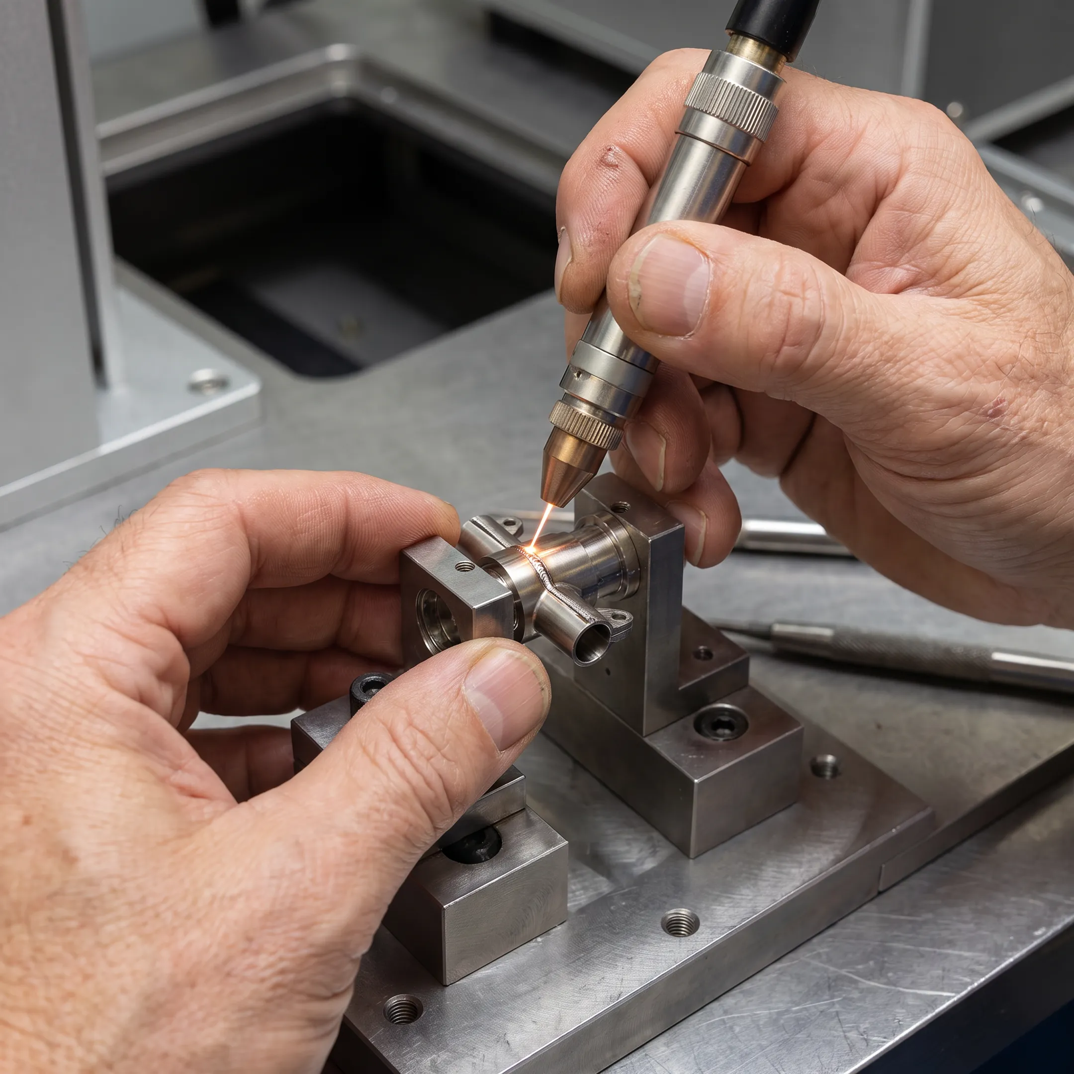 Precision welding of a nickel-alloy component