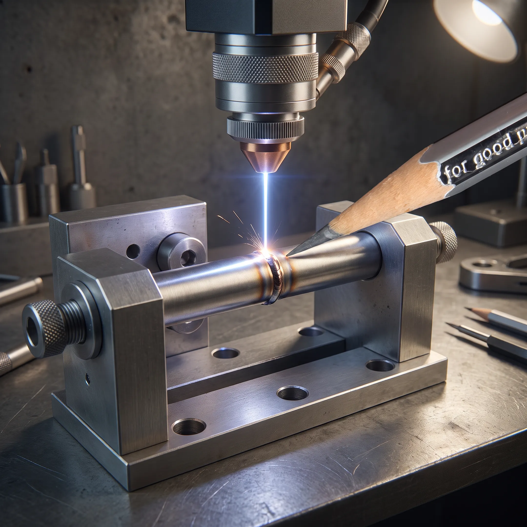 Precision laser welding of a small metal assembly