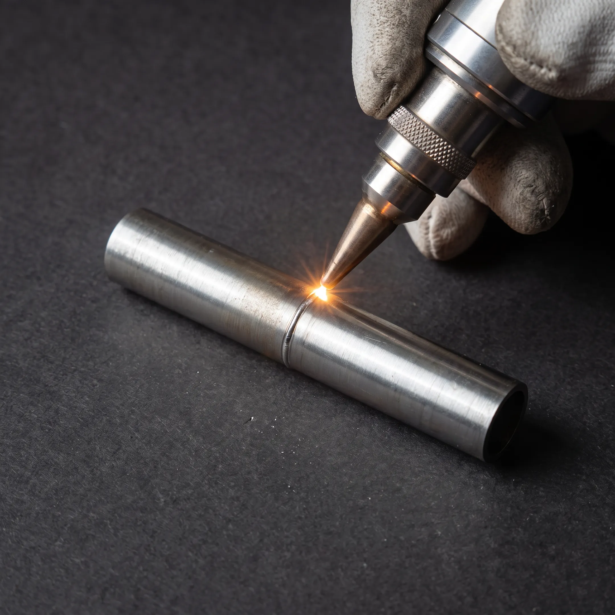 Precision laser welding of a small metal component