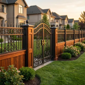Beautiful custom residential fence showcasing professional craftsmanship and modern design