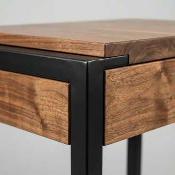 Custom welded metal and wood architectural feature showcasing precision craftsmanship