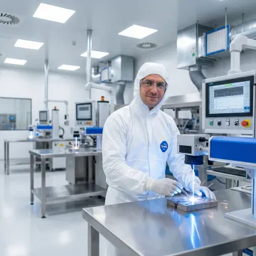 NADCAP certified laser welding process in clean manufacturing environment