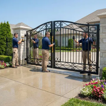 Professional driveway gate installation in Garden Grove residential property
