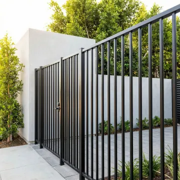 Modern security fence with sleek design and robust construction
