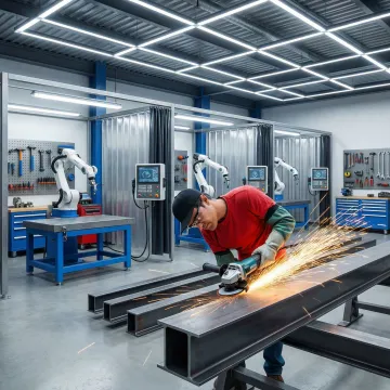 Advanced welding equipment and industrial manufacturing setup