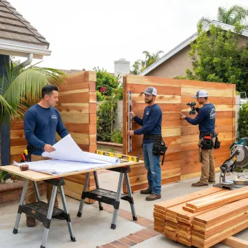 Custom privacy fence design and installation process