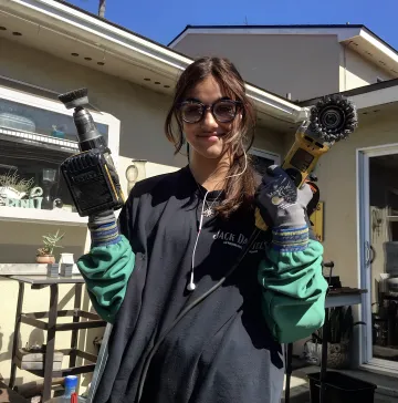 Aluminum gate fabrication process showing quality craftsmanship