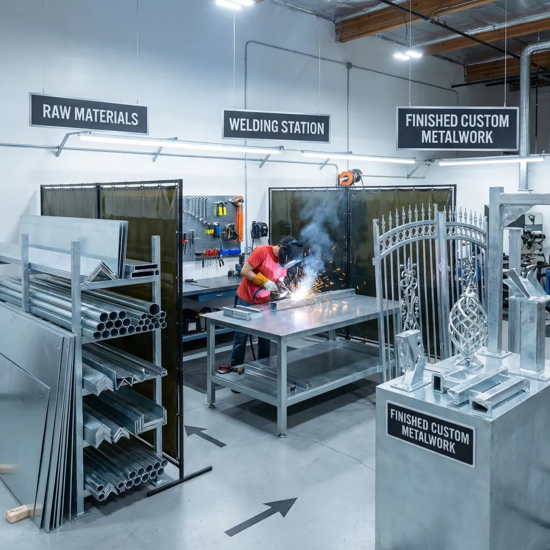 Step-by-step galvanized steel welding and fabrication process
