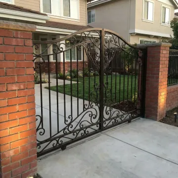 Custom wrought iron gate entrance for Anderson SC property