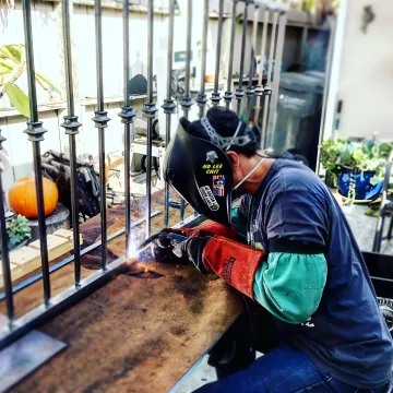 Elegant residential fence installation with modern design