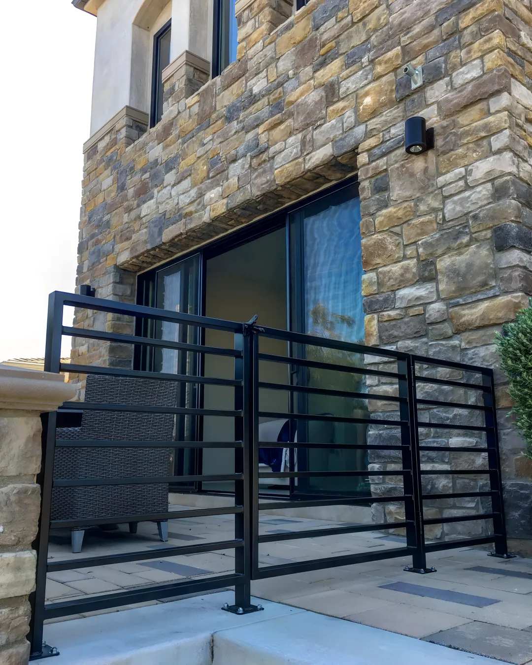 Commercial fence installation process at business site