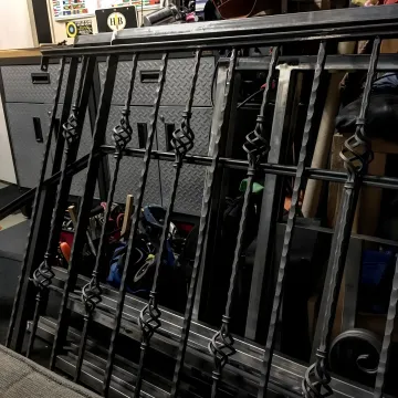 Before and after comparison of professional fence repair work