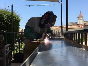 Modern security fence with sleek design and robust construction