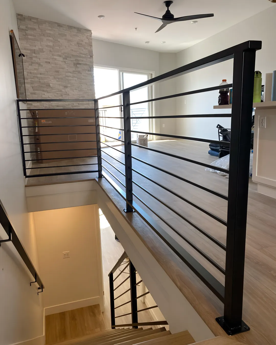 Beautiful custom wrought iron railings on Newport Beach waterfront property