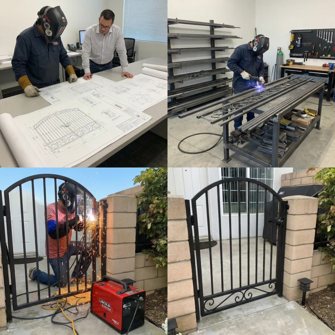 Step-by-step welding fabrication process from consultation to finished metalwork