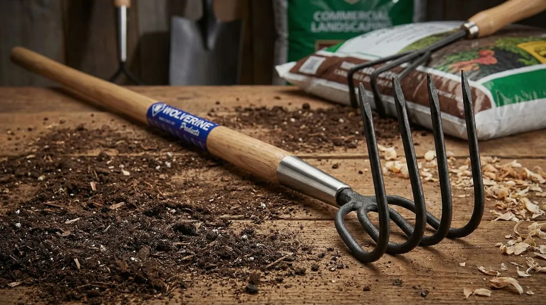 Wolverine Tools W54FC forged steel hand cultivator with hardwood handle