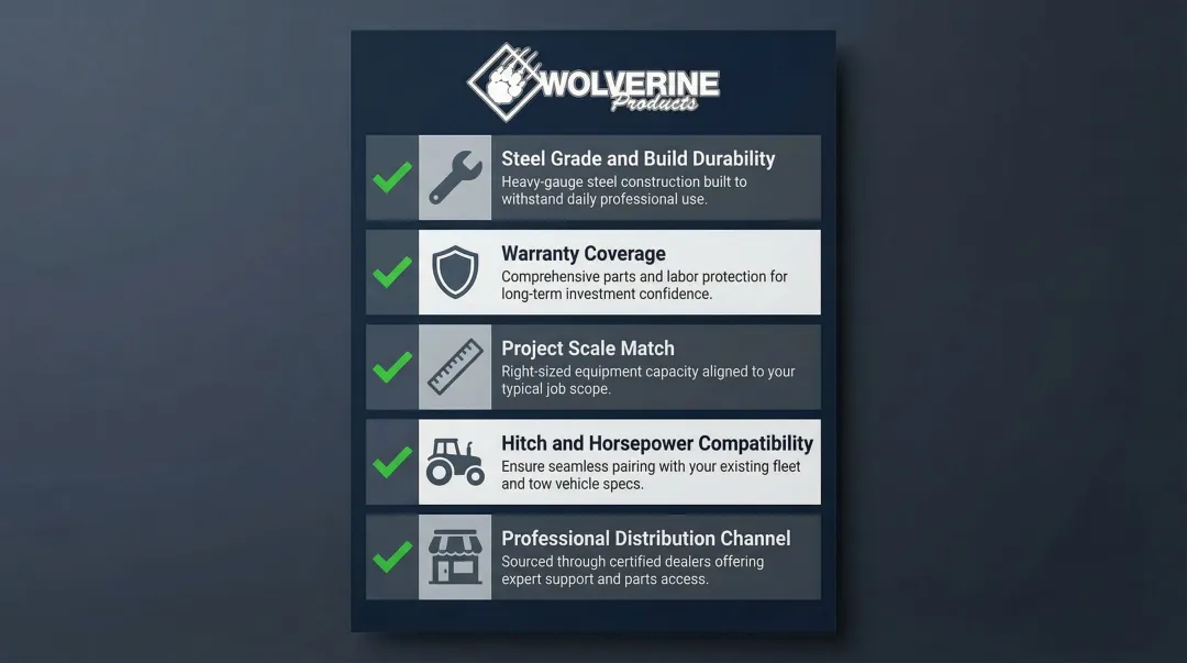 5-criteria landscape leveling equipment selection checklist for professional contractors