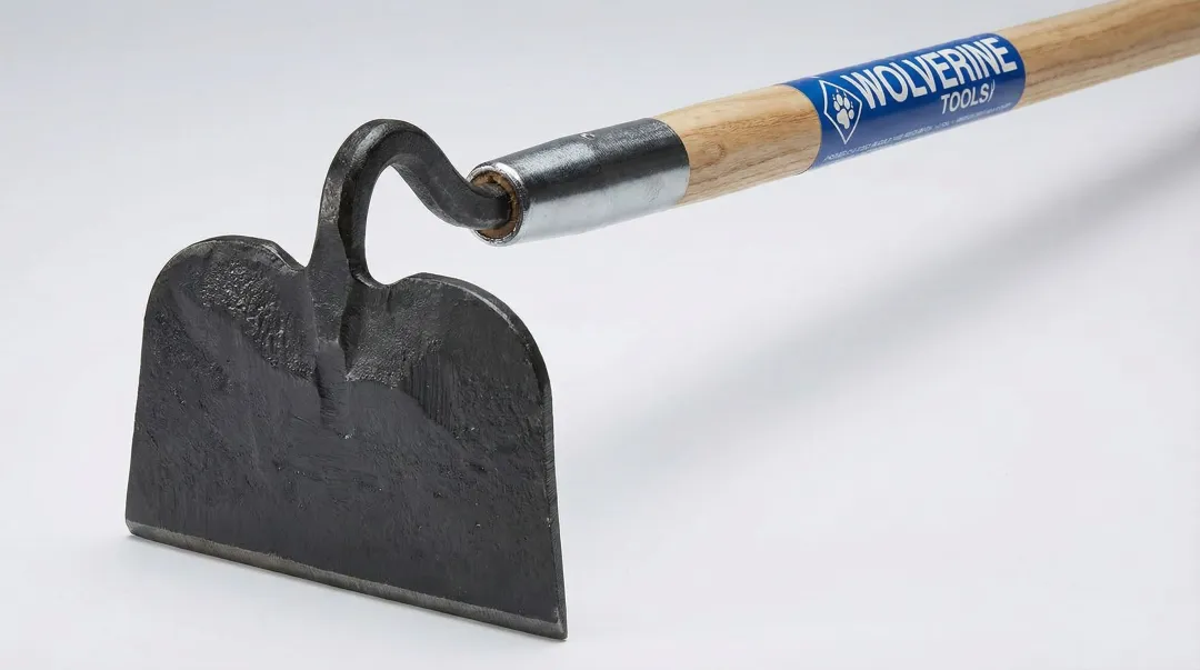 Wolverine Tools professional garden hoe forged chromoly steel blade and hardwood handle