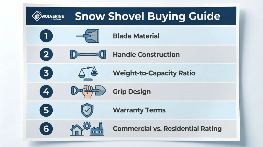 Six key snow shovel selection criteria from blade material to warranty terms