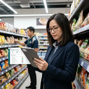 Retail manager using POS-connected operations software